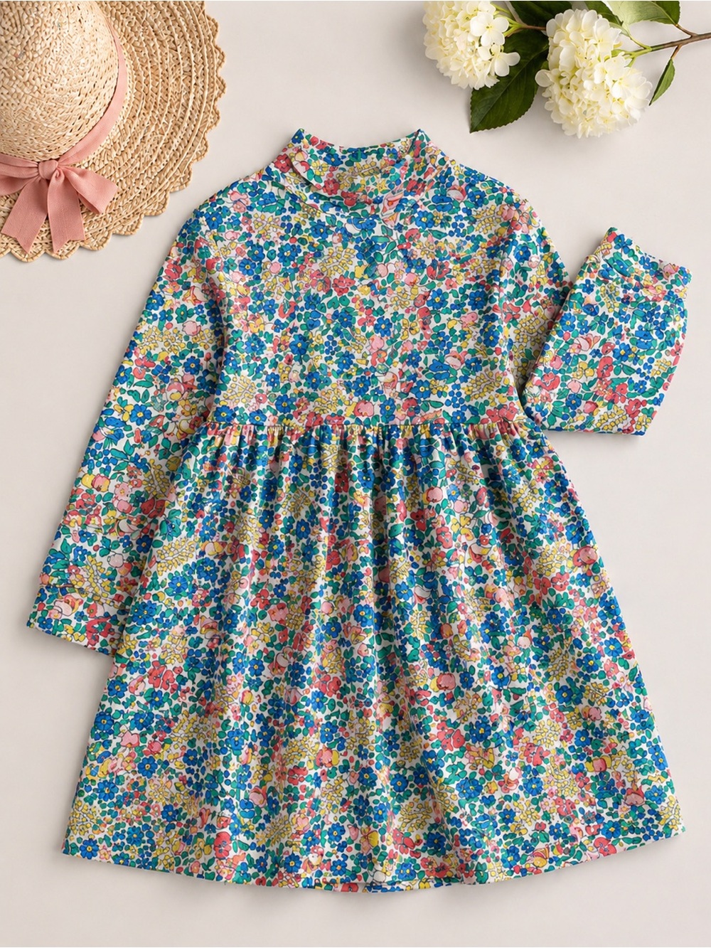 MINI BODEN Floral Print Stretch Jersey Dress Girls 8-9Y